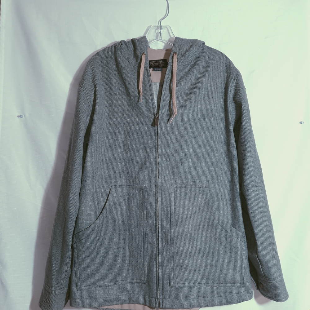 Pendleton Light Green Zip Up Sweater with Hood
